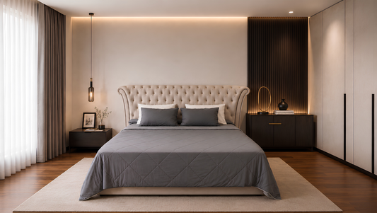 LORENT™ Cooling Comforter — Anthracite & Mist Grey